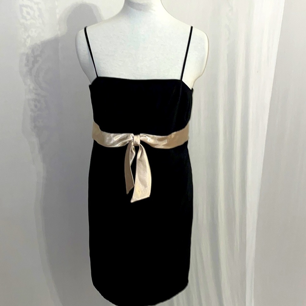 De Laru Cocktail Dress Gathered Front with Bow Size 12